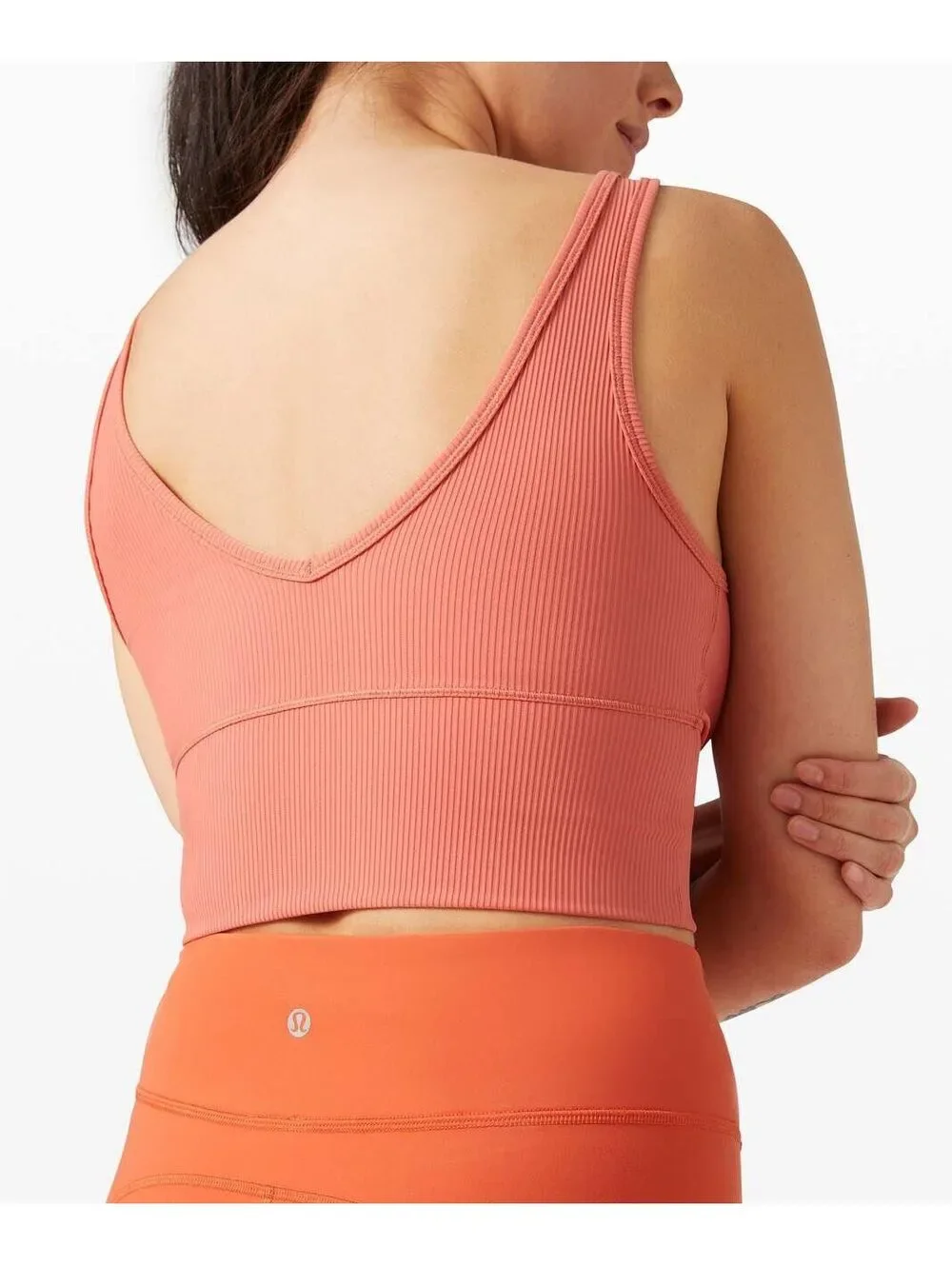 Lululemon Power Pivot Tank *Rib Rustic Coral Sz 4 NWOT